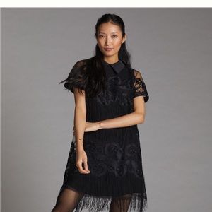 Maeve collared fringe dress from Anthropologie NWT